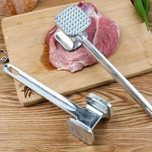 1pc, Loose Meat Hammer, Double-sided Meat Hammer, Steak Hammer, Tender Meat Hammer, For Tenderizing Chicken, Beef, Kitchen Utensils, Kitchen Supplies