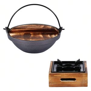 Cast Iron Nabe Pot Iron Soup Pot Cast Iron Stock Pot Non- Stick Cooking Pot Soup Pot Japanese Hot Pot Saucepan Stew Pot Casserole Pot Oven Pot With Furnace Sukiyaki Hot Pot Sukiyaki Hot Pot Multicolor