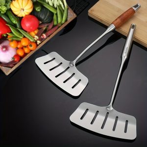 Premium Stainless Steel Kitchen Spatula - Wide, Non-Stick Slotted Turner for Fish, Steak & Pancakes - Easy Clean, Rust-Resistant