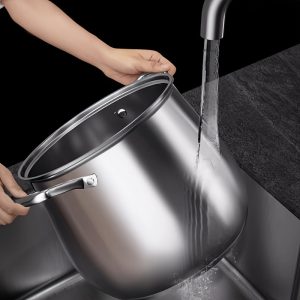 Hot-Sale Versatile Stainless Steel Stock Pot - Durable, Easy-Clean for Stews & Soups, Compatible with All Stovetops, Essential Kitchen Gadget